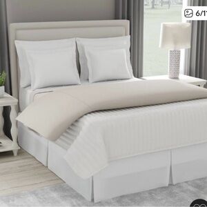 Elegant White Bed skirt